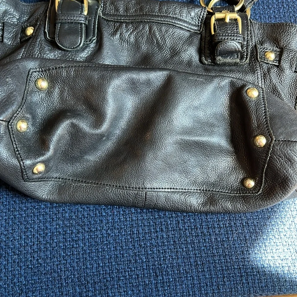 Linea Pelle black leather bag. - Picture 3 of 5